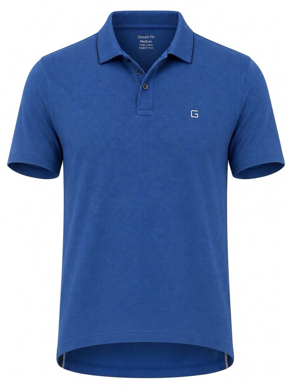G-Logo Men's Royal Blue Polo Shirt - Classic Fit